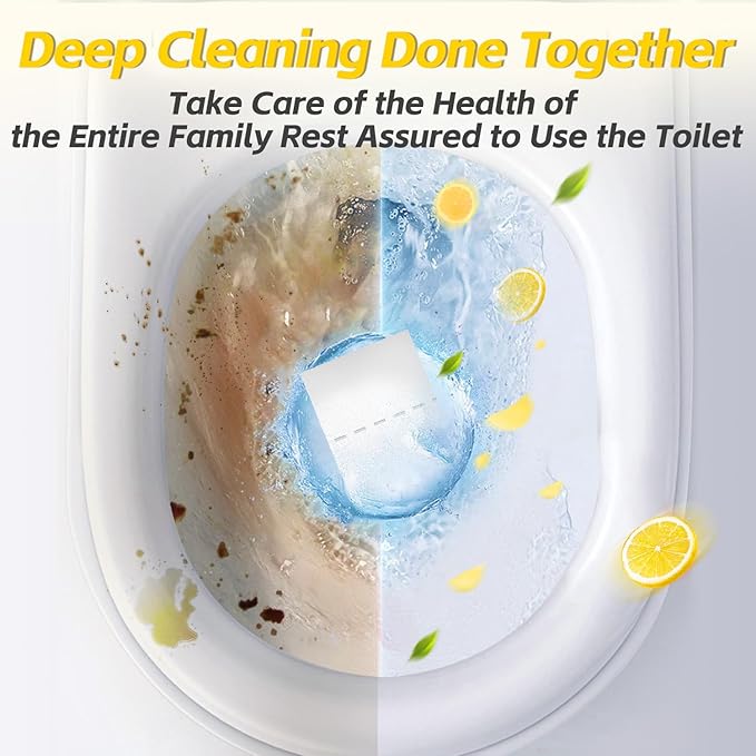 Soulink toilet cleaning sheets before and after cleaning