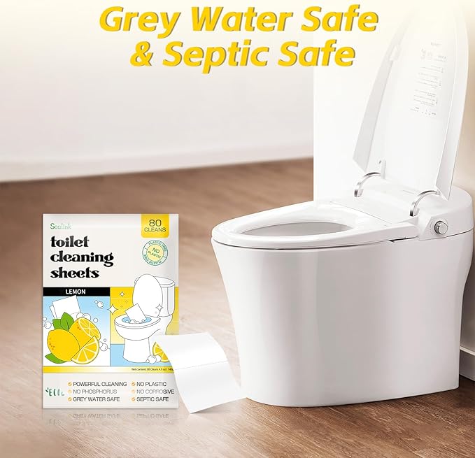 Eco friendly toilet cleaner removing stains and odors