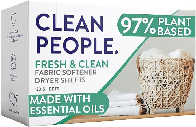 The Clean People fabric softener sheets eco friendly packaging