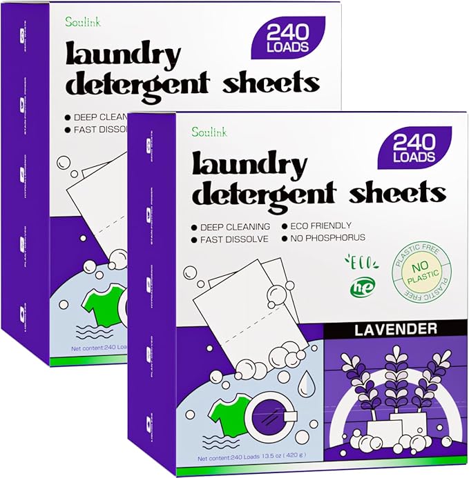 Biodegradable laundry detergent sheets for sensitive skin